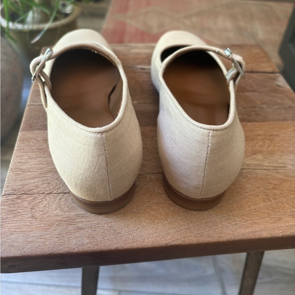 Le Monde Beryl Mary Jane Linen Flats Beige size 38 - Picture 4 of 9